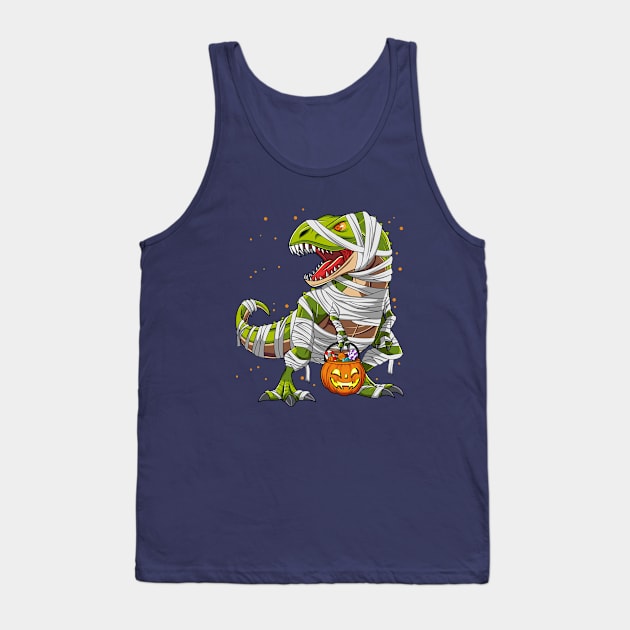 Dinosaur Pumpkin Halloween Costume for Kids Boys Tank Top by HCMGift